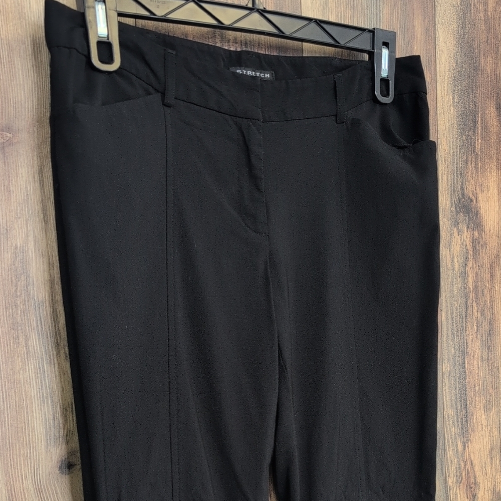 Axcess by Liz Claiborne Stretch Black Trousers Dress Pants 12     P219